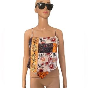 Rue 21 boho silky STRAPPY cropped tank size large